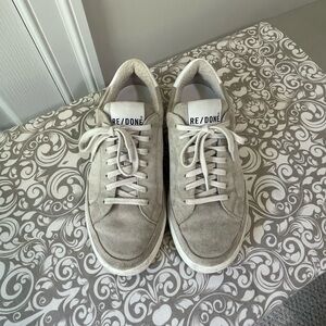 Re/Done Tan Suede 90s Skate Sneaker
